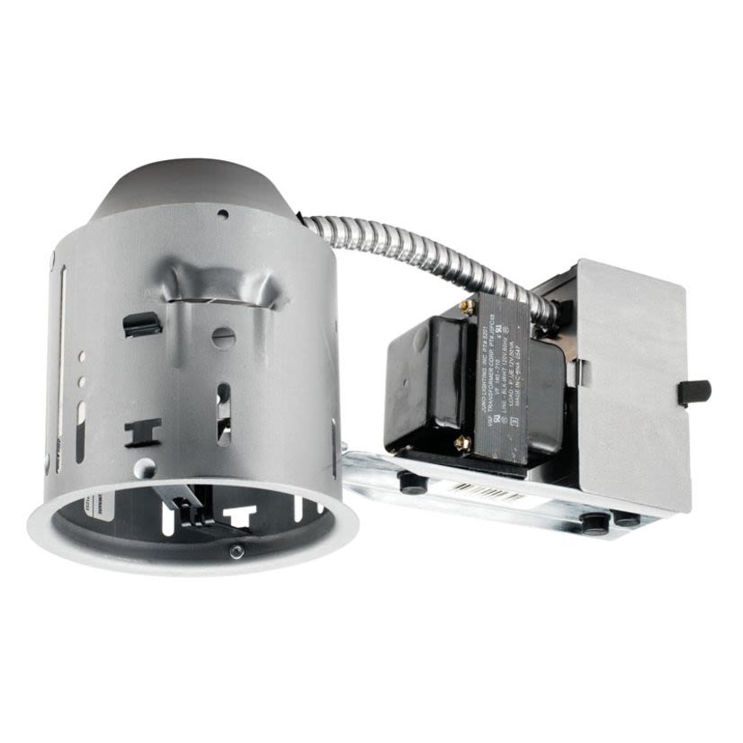Juno TC44R Low Voltage Remodel Universal Recessed Lighting Housing, Incandescent Lamp, Non-IC Insulation, 120 V AC, 4-3/8 in Ceiling Opening